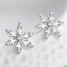Новые модные серьги с кристаллами для женщин милые серьги снежинки женские ювелирные изделия рождественские подарки дропшиппинг Orecchini Да Донна