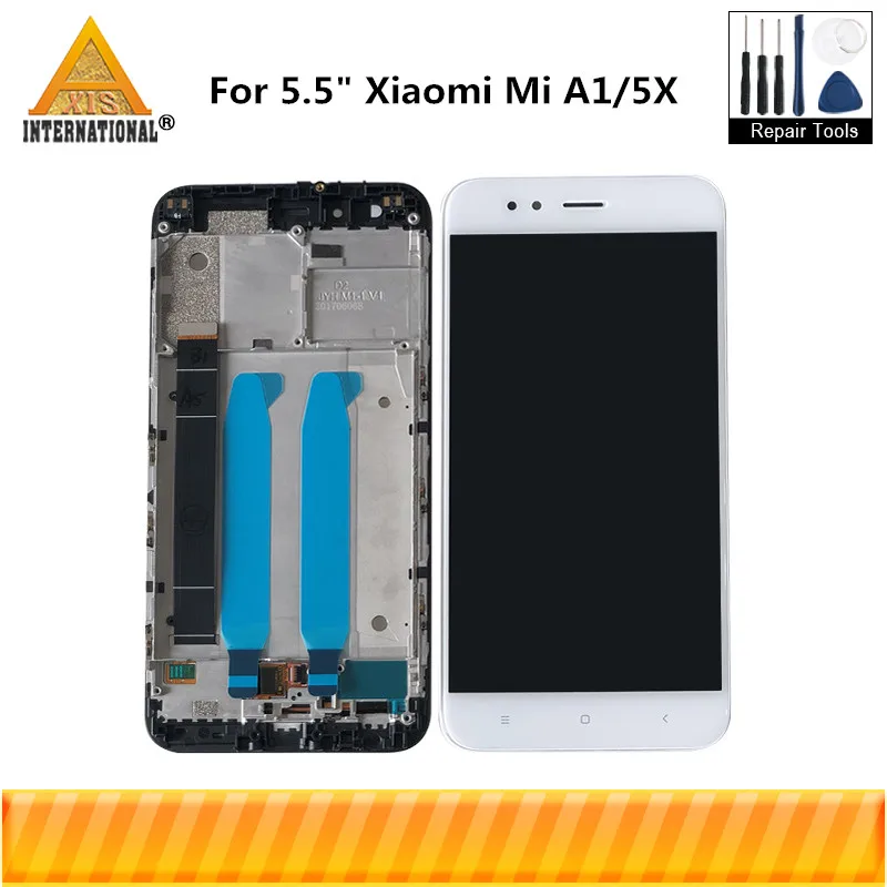 Скидка Оригинальный Axisinternational для Xiaomi mi A1 mi A1 ЖК дисплей + сенсорная панель дигитайзер с рамкой для mi 5X mi 5X дисплей
