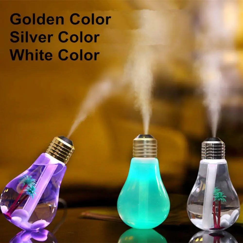 

Oil Difusores Bulb Port Diffuser Tree Usb Humidifier LED Colors USB Ultrasonic Option Diffuser 3 Aroma Plant Essential 400ML For