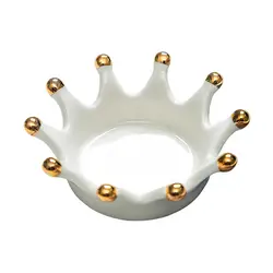 1 шт. лоток для тринкеток Корона Форма Малый керамическая декоративная тарелка держатель для серьги браслеты кольца