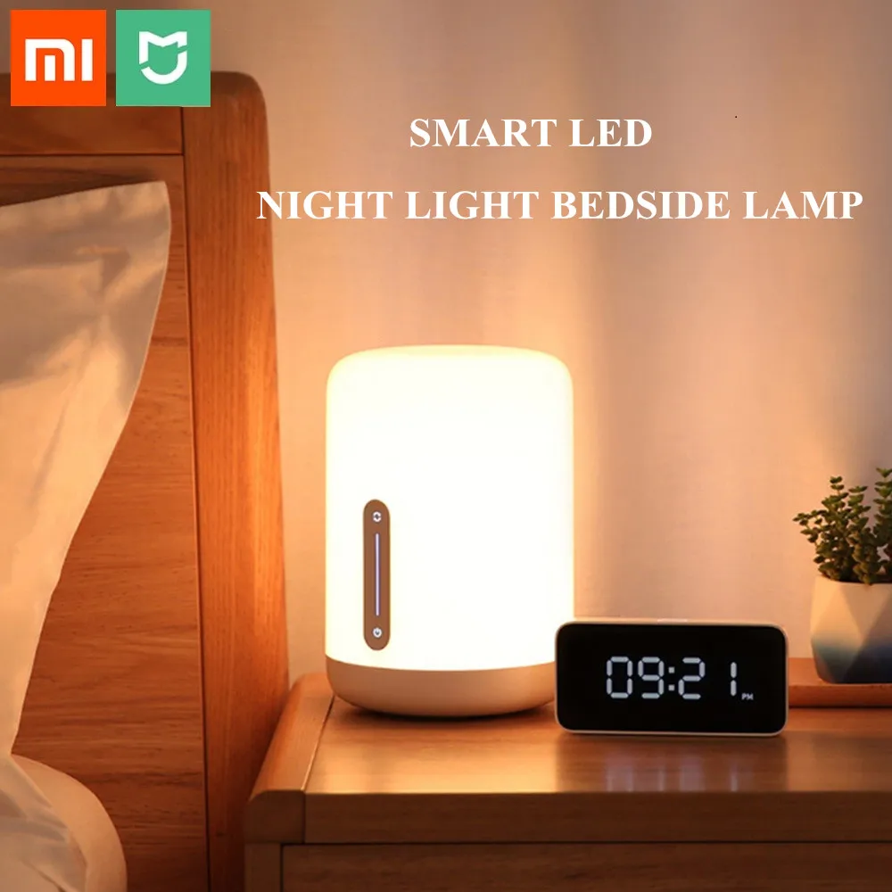 

Xiaomi Mijia Bedside Lamp 2 Smart Night Light Voice Control LED Lamp Touch Control Mi Home App Led Bulb For Apple Homekit