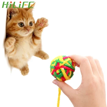 

HILIFE Pet Cat Toys Cat Football Training Toys Pet Teeth Cleaner Cat Teaser Chew Scratch Catch Toys Pet Products Rope Weave Ball