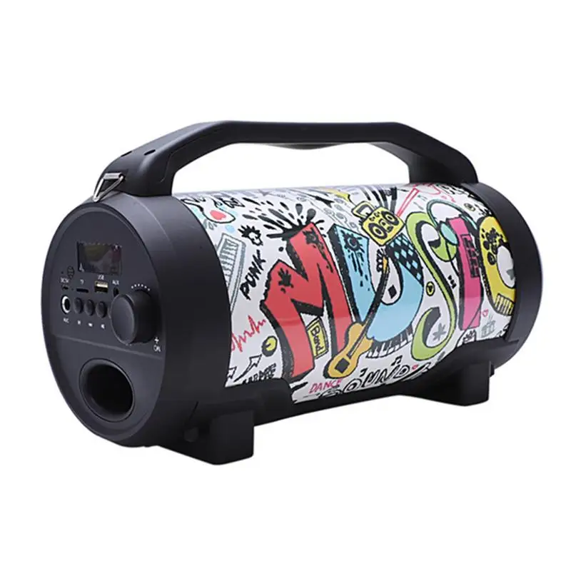 

Led Subwoofer Bluetooth Speaker Portable 5 Inch Barrel Bluetooth Audio Card Usb Stereo Loud Outdoor Wireless Bluetooth Speaker