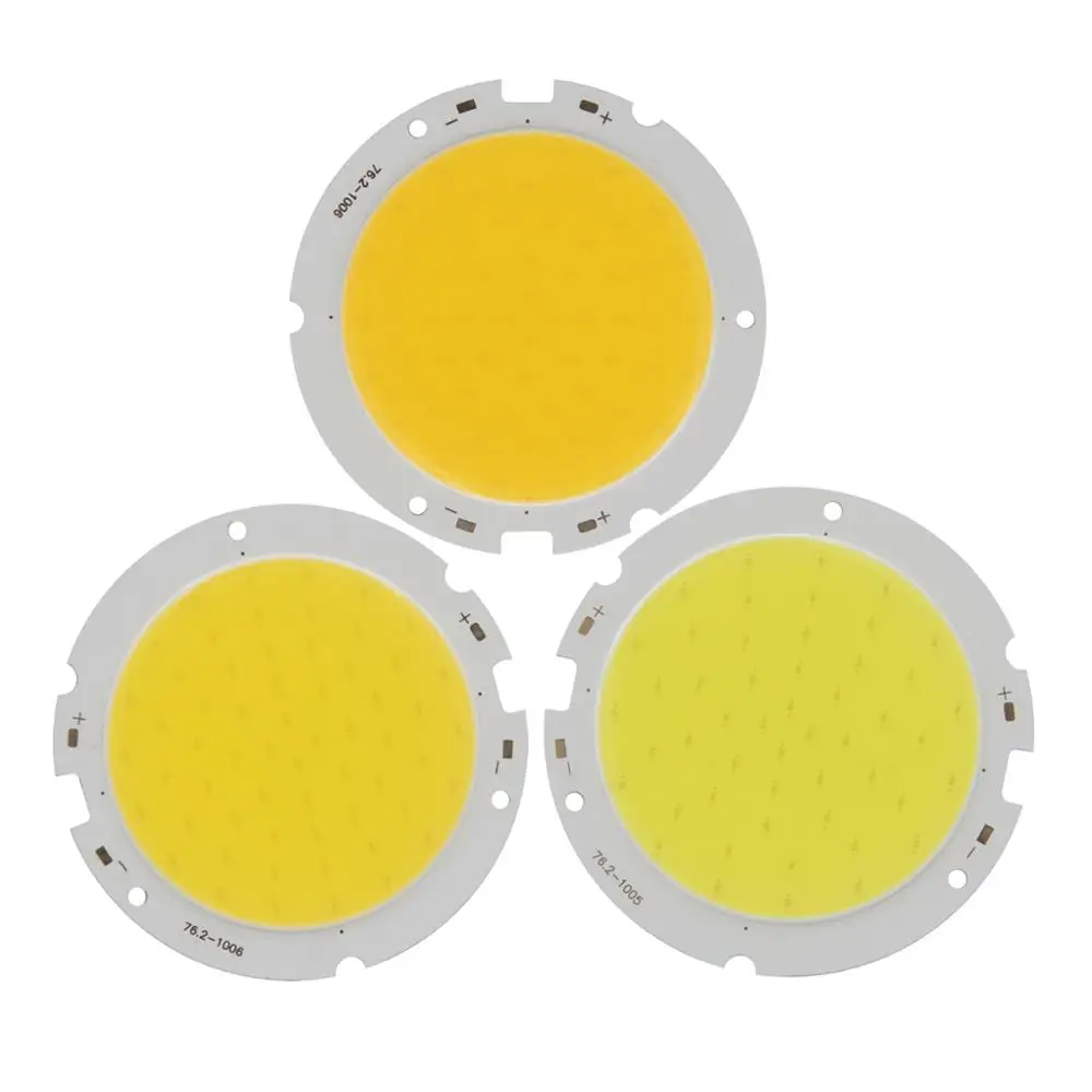 Allcob 76mm 원형 LED COB 광원 20W 30-33V DC 높은 루멘 고출력 모듈 칩 온 보드, 다운라이트 용