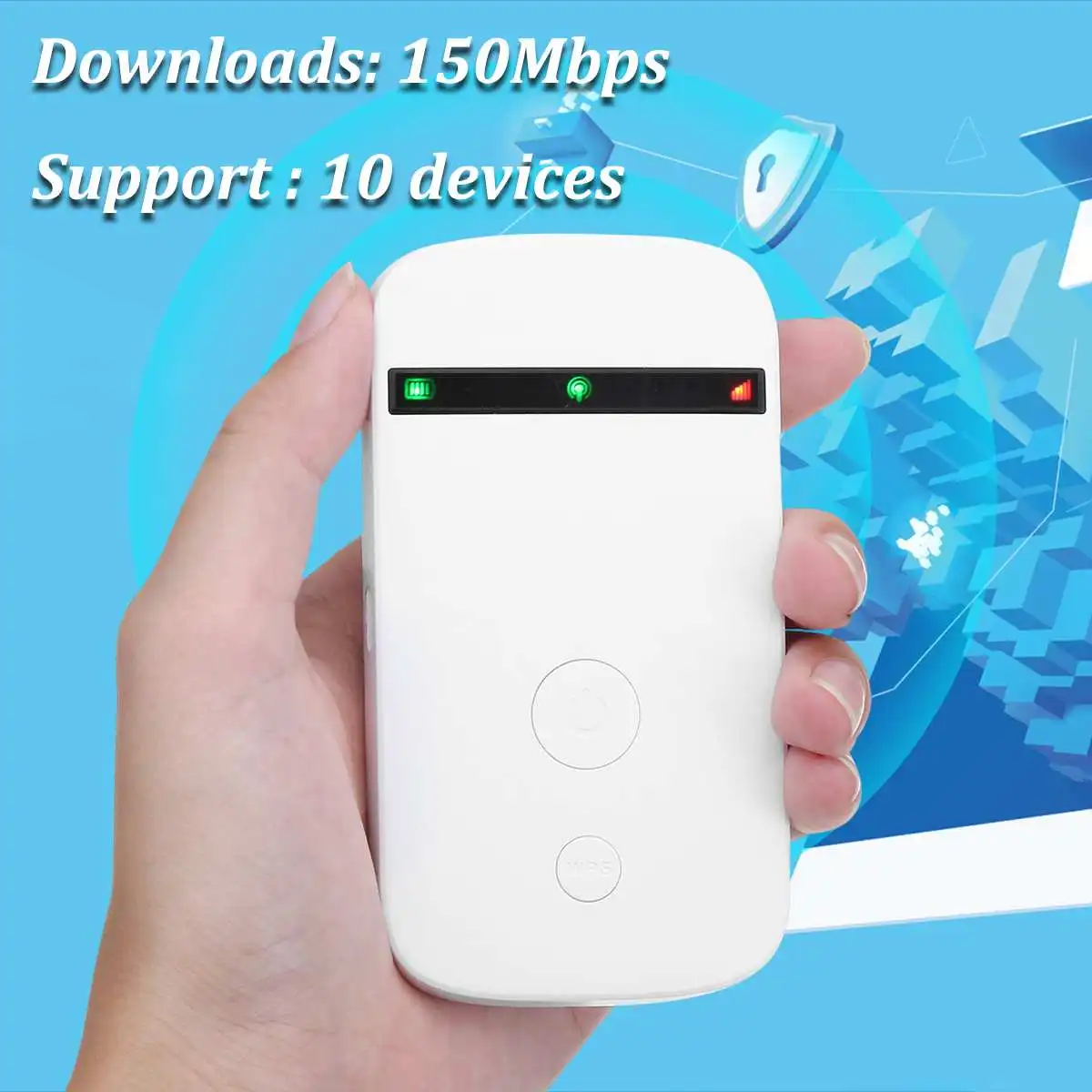 

Portable Wifi 3G/4G Router LTE Wireless Mobile Wifi Hotspot SIM Card Slot LTE-FDD 800/1800/2600mhz