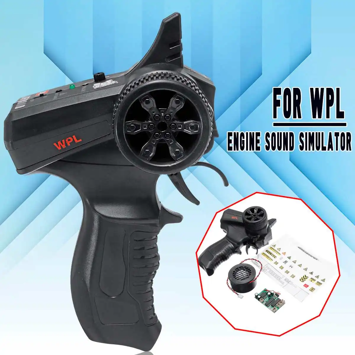 

4-channel Parts Engine Sound Simulator Remote Control for All Car Models of WPL KIT Version Series RC Car Circuit Board Plastic
