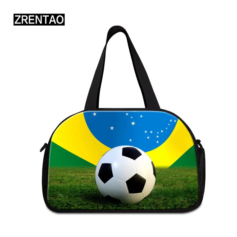 FootballPrint дорожная сумка для мужчин ручной Багаж Duffle хлопок ткань выходные сумки