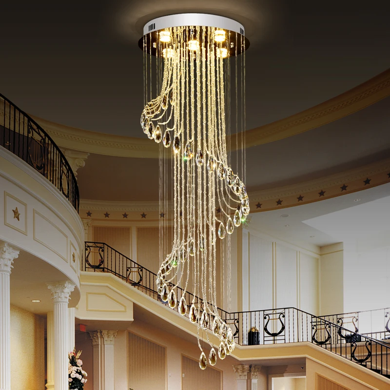 Современная люстра спираль кристалл Chandalier освещение люстры приспособление для