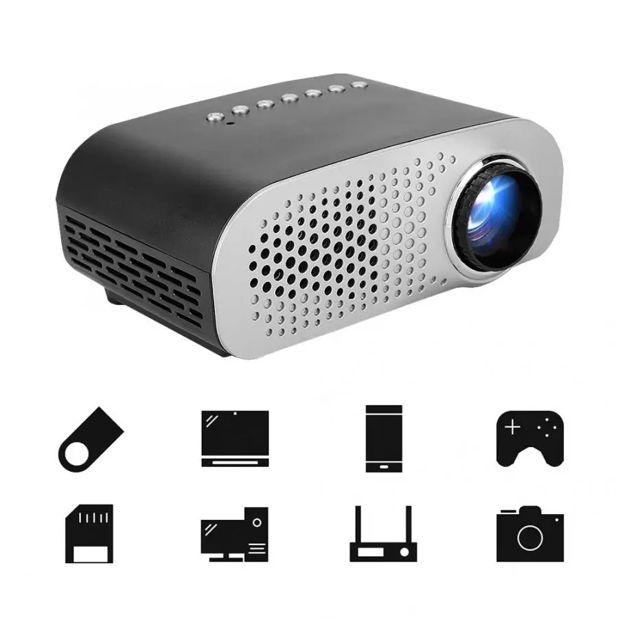 Mini HD 1080P LED Smart Projector Home Theater HDMI Home Beamer 1000 Lm Pocket projector Mini Projector LED light