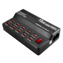 USB быстрая зарядка концентратор 10 10 портов 12A умная зарядная станция USB зарядное устройство мобильный телефон планшет Цифровое зарядное