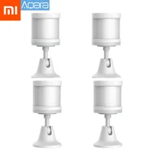 Xiaomi Aqara умный датчик человеческого тела Zigbee беспроводное соединение Встроенный светильник датчик интенсивности s управление приложением работы