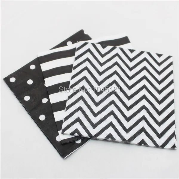 black paper napkin