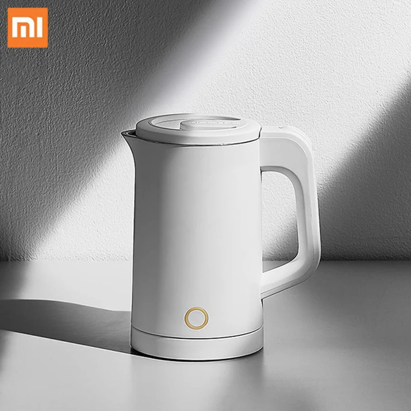 Xiaomi Youpin Electric Kettle 0.6L Capacity Double Layer Insulation Anti-scalding Water Pot Stainless Steel