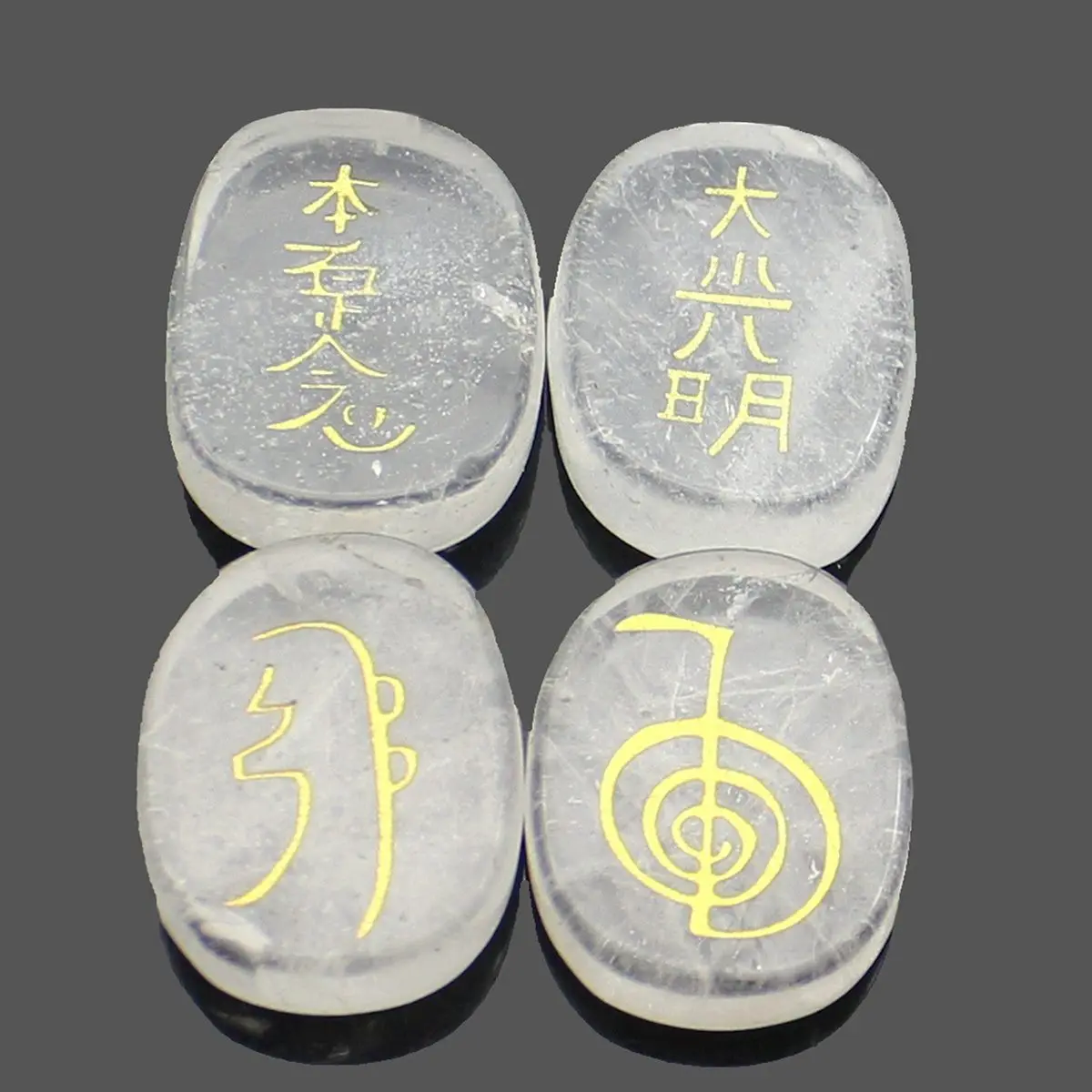 4 шт./компл. натуральный драгоценный камень энергетический кристалл камень китайский Stlye Выгравированный Usui символ рейки целебная Йога неправильные камни домашний декор