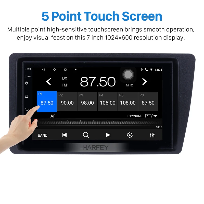 Flash Deal Harfey Android 8.1 7inch 2Din Car Radio For Honda Civic 2001 2002 2003 2004 2005 Touchscreen HD 1080P GPS Multimedia Player 2