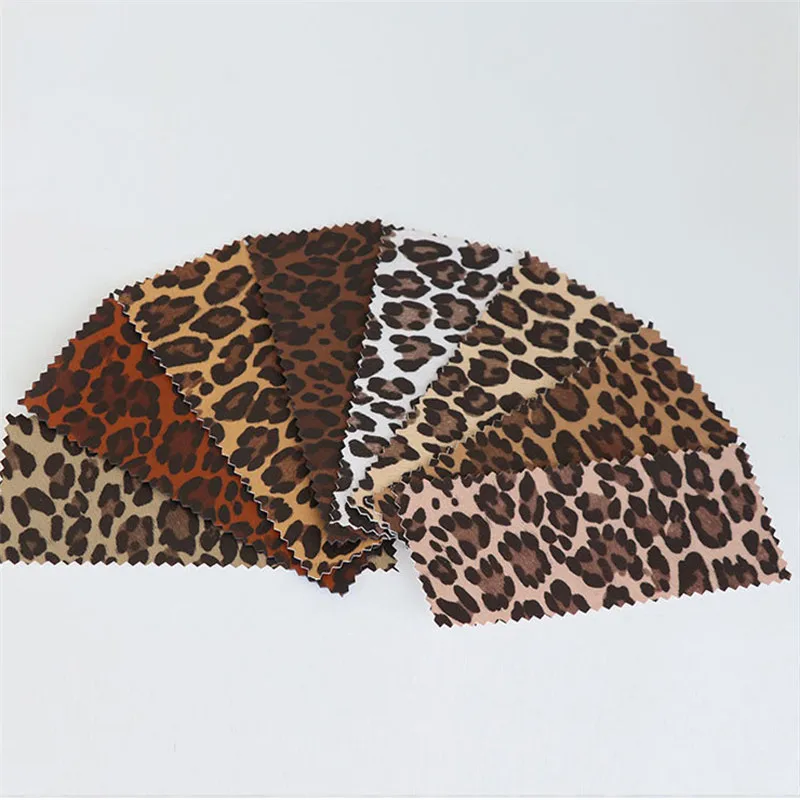 

Lychee Life A4 Colorful Leopard PU Fake Leather Fabric High Quality Synthetic Leather DIY Material For Handbag Garments
