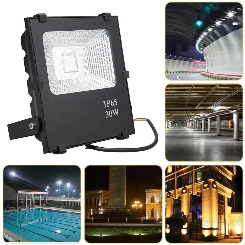 

30W RGB LED Flood Light Outdoor Reflector Spotlight Floodlight IP65 Waterproof Garden Lawn Lamp Remote Control RGB Lighting