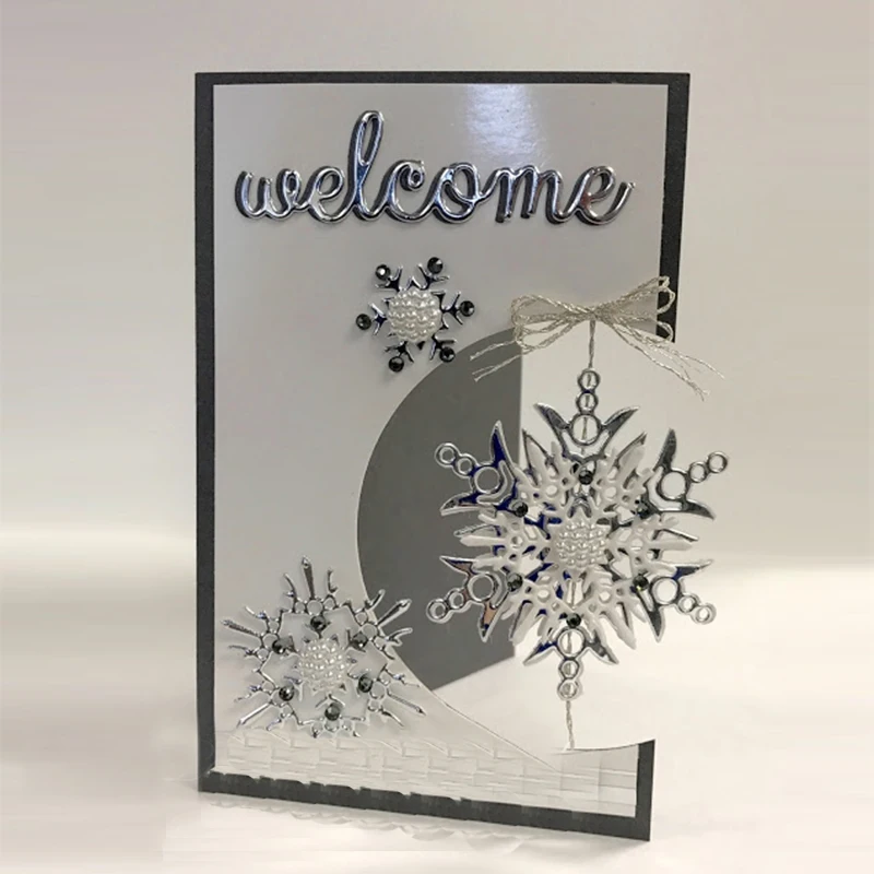 

Word Welcome Metal Stencil Stencils DIY Scrapbooking Album 2019 Paper Card Craft Decoration Embossing Word Dies