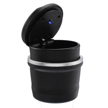 

Mayitr Auto Car Ashtray LED Blue Cigarette Smoke Automotive Multifunction LED Car Ashtray For BMW