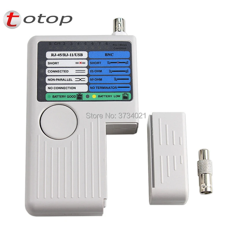 

Network cable tester RJ-45, RJ-11, USB and BNC Remote Cable Tester For UTP STP LAN Cables Tracker Detector