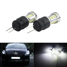 Angrong 2x HP24W HPY24W G4 18 SMD СВЕТОДИОДНЫЙ бортовой светильник дневного светильник лампы для peugeot 3008 5008 цитрона C5 белый 6000K