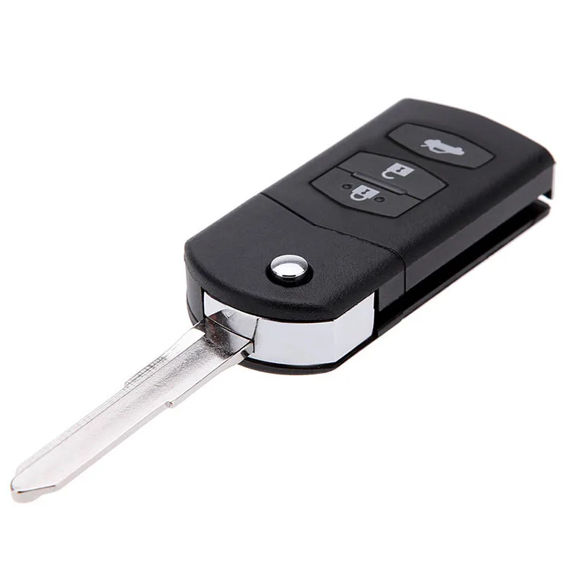 

3 Buttons Remote Key Fob Case Shell High Quality Flip Folding Replacement Car Key Cover For MAZDA 2 3 5 6 RX8 MX5