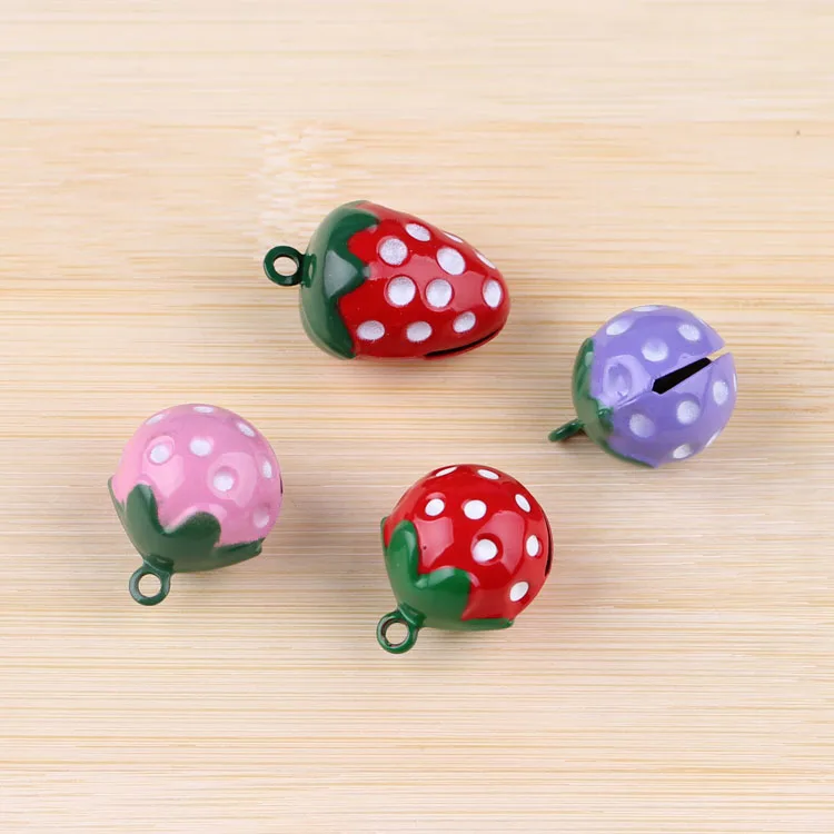 6 шт. diy аксессуары для ювелирных изделий кулон в виде колокольчиков клубники