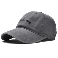 HighQuality Washed Cotton Bad Hair Day Adjustable Solid Color Baseball Cap Unisex Couple Cap Fashion Dad HAT Snapback Cap 2