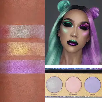 

Highlight Powder Eyeshadow Palette Shimmer Pigment Glitter Eyeshadow Pallete Eye Face Powder Makeup