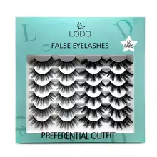 12 Pairs Faux 3D Mink Wimpers Natuurlijke Lange Valse Wimpers Dramatische Volume Fake Lashes Make Uitbreiding Wimpers