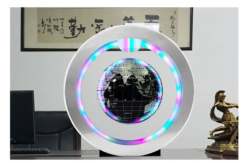 Декоративный Магнитный левитационный Плавающий глобус Карта мира с светодиодный светильник с электромагнитом и датчиком магнитного поля