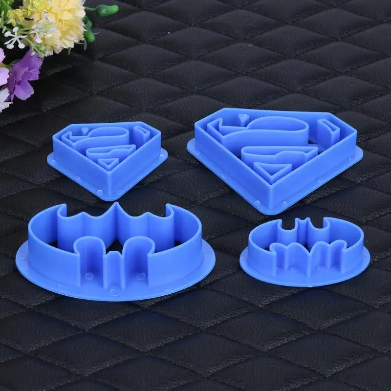 4 шт. супер герой Бэтмен Супермен формочки для печенья Sugarcraft украшения