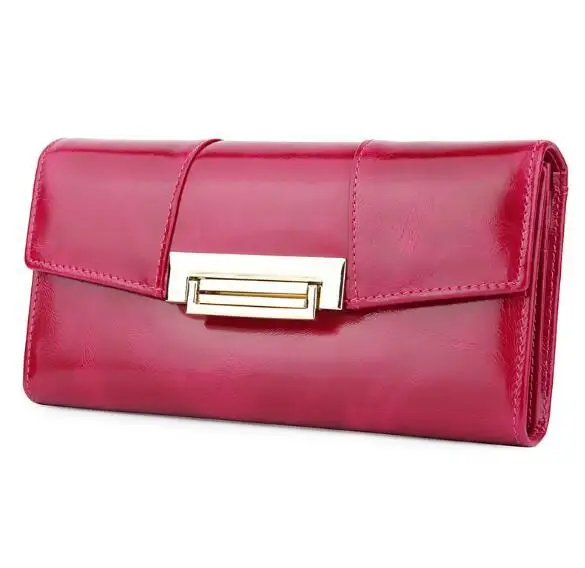 

Fashion Simple Genuine Leather Long Purse For Women Card Holder