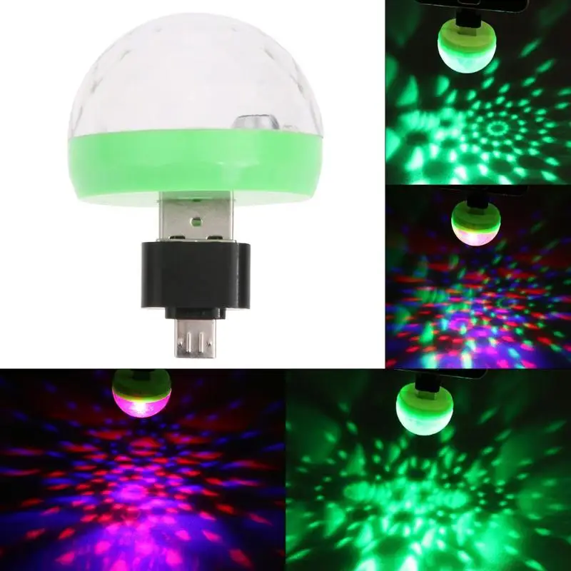 Мини USB LED вечерние светильник музыкальный волшебный шар s изменение цвета с