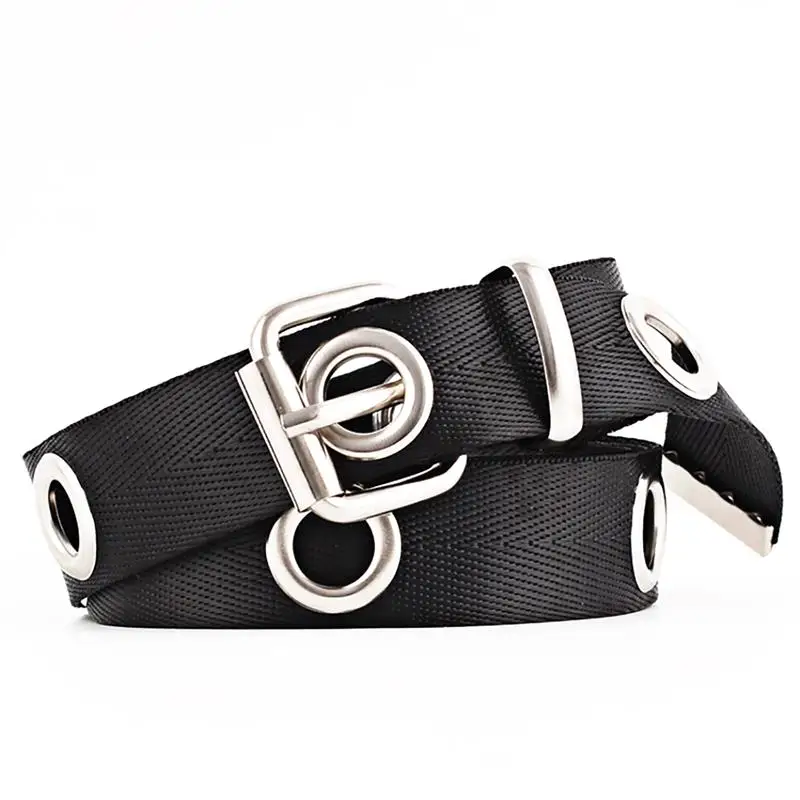 

New Jeans Belt Fashion Adjustable Ladies Belt Hollowed Out Long Belts Female Wild Decorative Canvas Belts Clothing Accessories