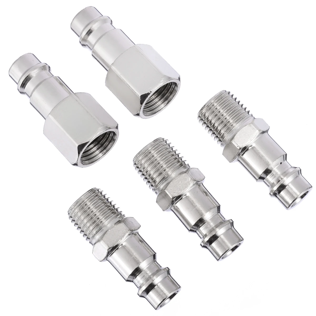 

5pcs Euro Air Line Hose Compressor Connector Mayitr Quick Release Fittings with Male/Female 1/4" BSP Thread