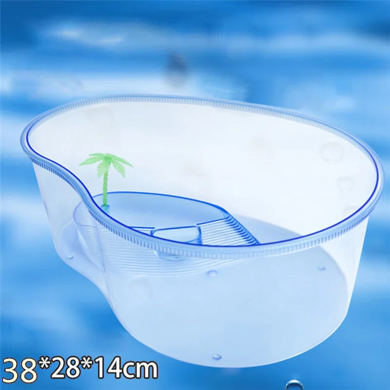 

Turtle Habitat Lake Terrapin Reptile Aquarium Tank with Platform Plants New