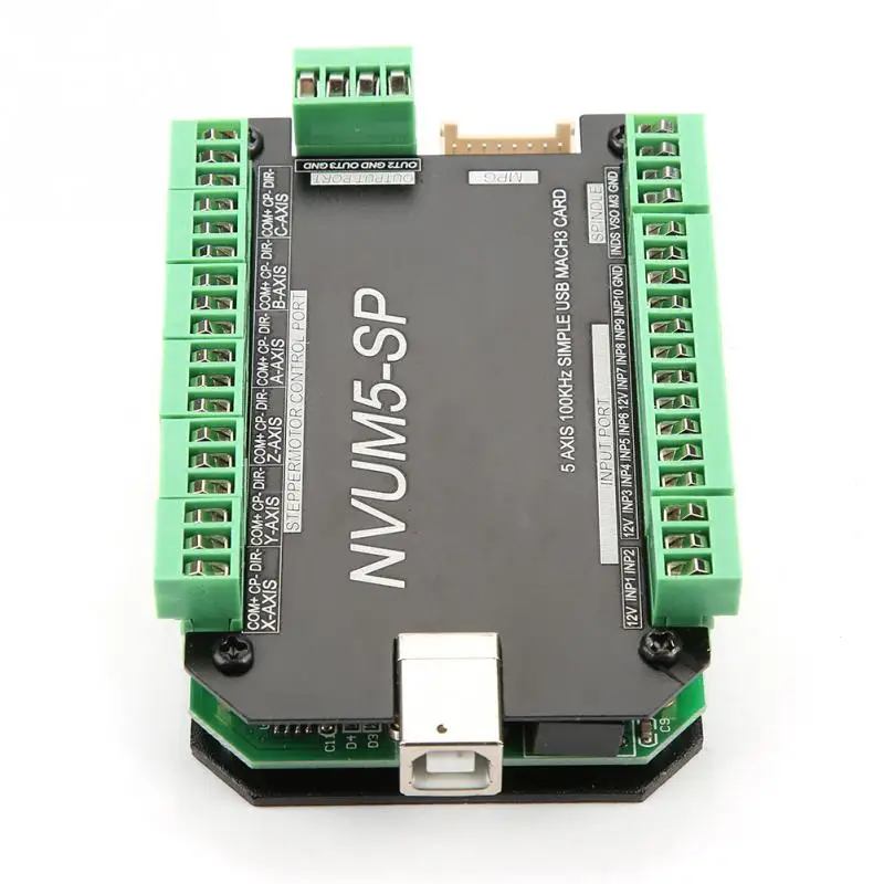 NVUM5 SP USB MACH3 плата интерфейса 5 осевой контроллер CNC 100 кГц для шагового двигателя