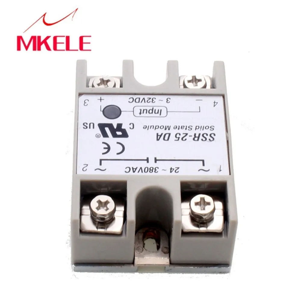 

Hot SSR-25DA DC To AC Covered Solid State Module Relay DC 3-32V AC 24-380V Som Automotivo