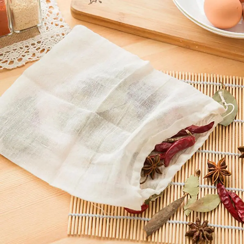 

Drawstring Filter Bag Household Soup Broth Scent Bag Slag Bag Kitchen Supplies Tea Strainer Storage Supplies