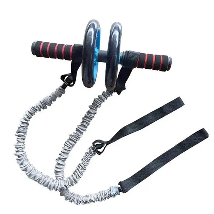 

1Pc/1m Ab Roller Wheel Pull Rope Waist Abdominal Slimming Fitness Equipment Body Building Exercise Resistance Bands Sport Part