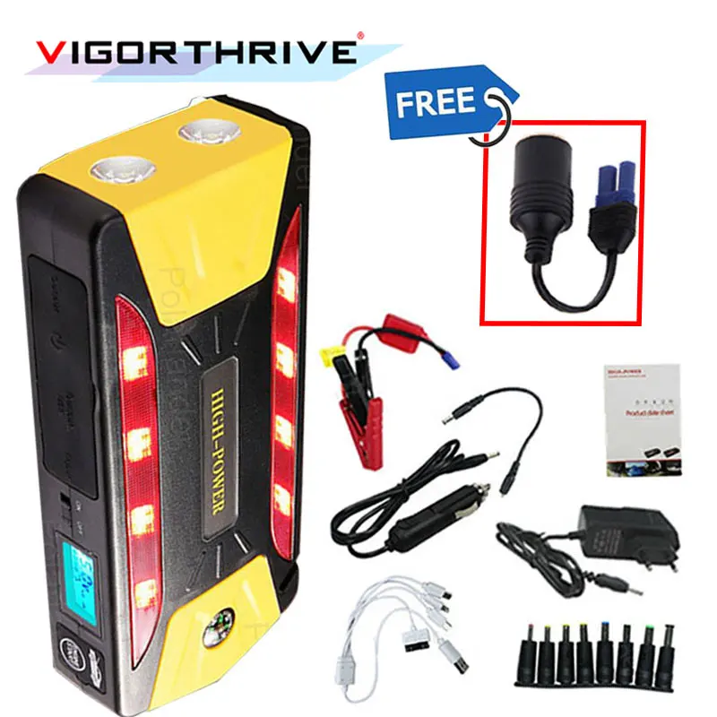 UK Plug Auto Power Bank 12V Booster Start Jumper Battery Mini Multifunction Emergency Car Jump Starter Discharge Rate Diesel
