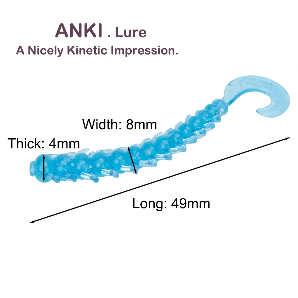 ANKI الصيد طُعوم لينة 12 قطع 0.5 جرام 4.9 سنتيمتر bugsy الملح الاصطناعي لينة الطعم الكارب الصيد إغراء سمك السلمون المرقط زاندر بايك swimbait تهزهز إغراء