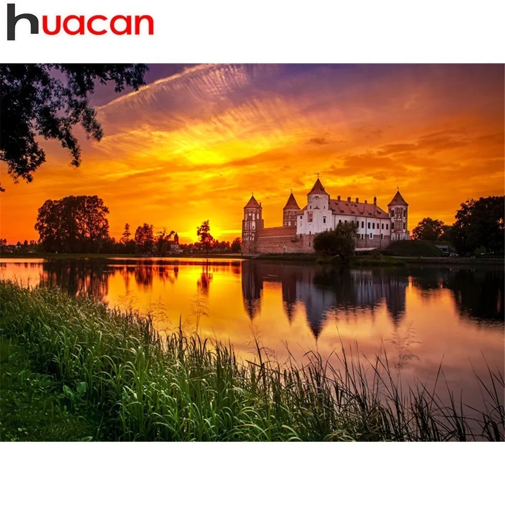 

HUACAN Diamond Embroidery Sale 5D DIY Diamond Painting Landscape Full Square/Round Drill Picture Of Rhinestone Decor Home