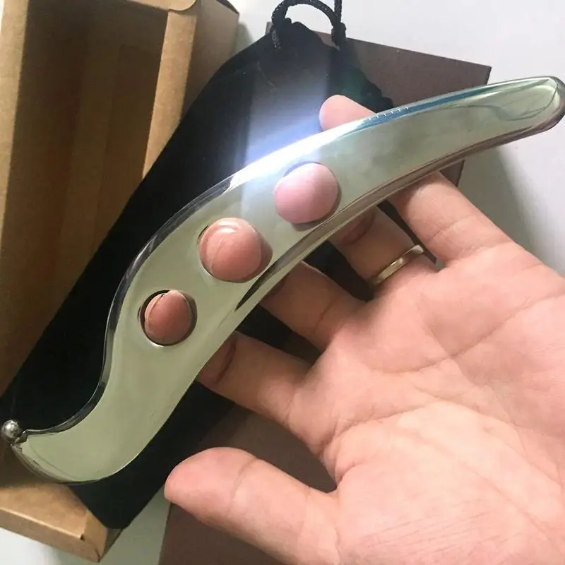 Нержавеющая сталь Gua Sha Guasha пластинчатый массажер инструмент скребок