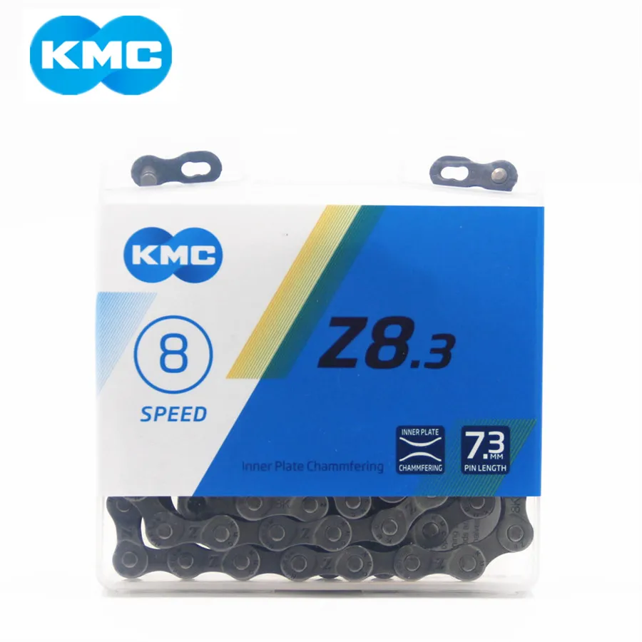 Цепь KMC Z8.3, 8 скоростей, цепь для горного велосипеда, Z8 MTB дорожный велосипед 116L цепи