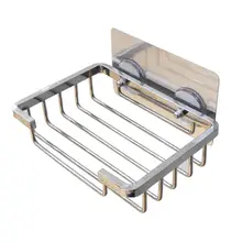 Портативный держатель для мыла из нержавеющей стали для ванной комнаты, Квадратная Коробка для мыла на присоске, стойка для хранения