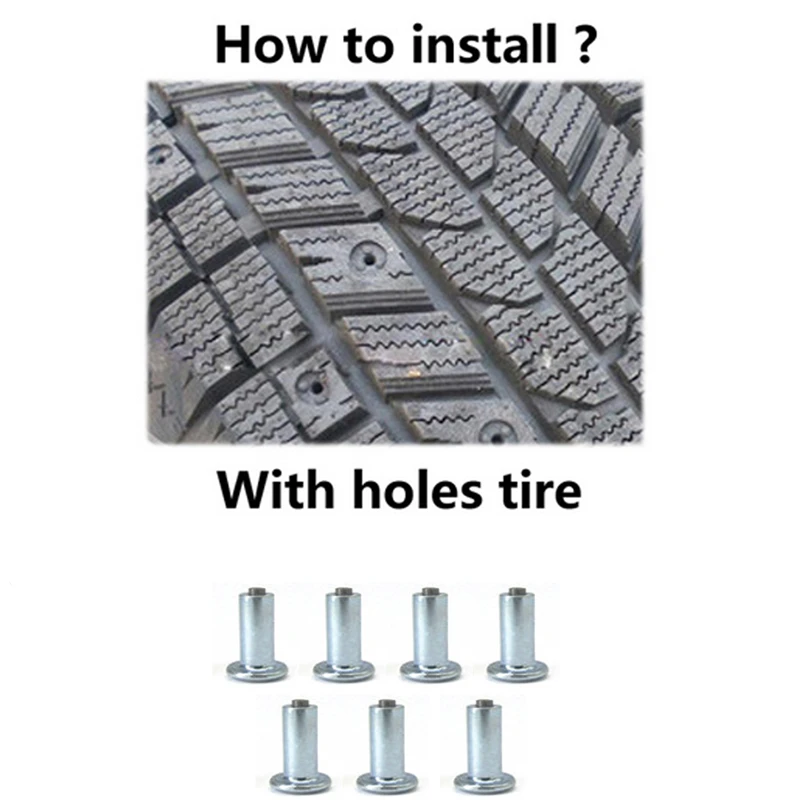 100pcs 8mm Car Tires Non-slip Studs Spikes Wheel Snow Chains For Car Vehicle Truck Motorcycle Tires Winter