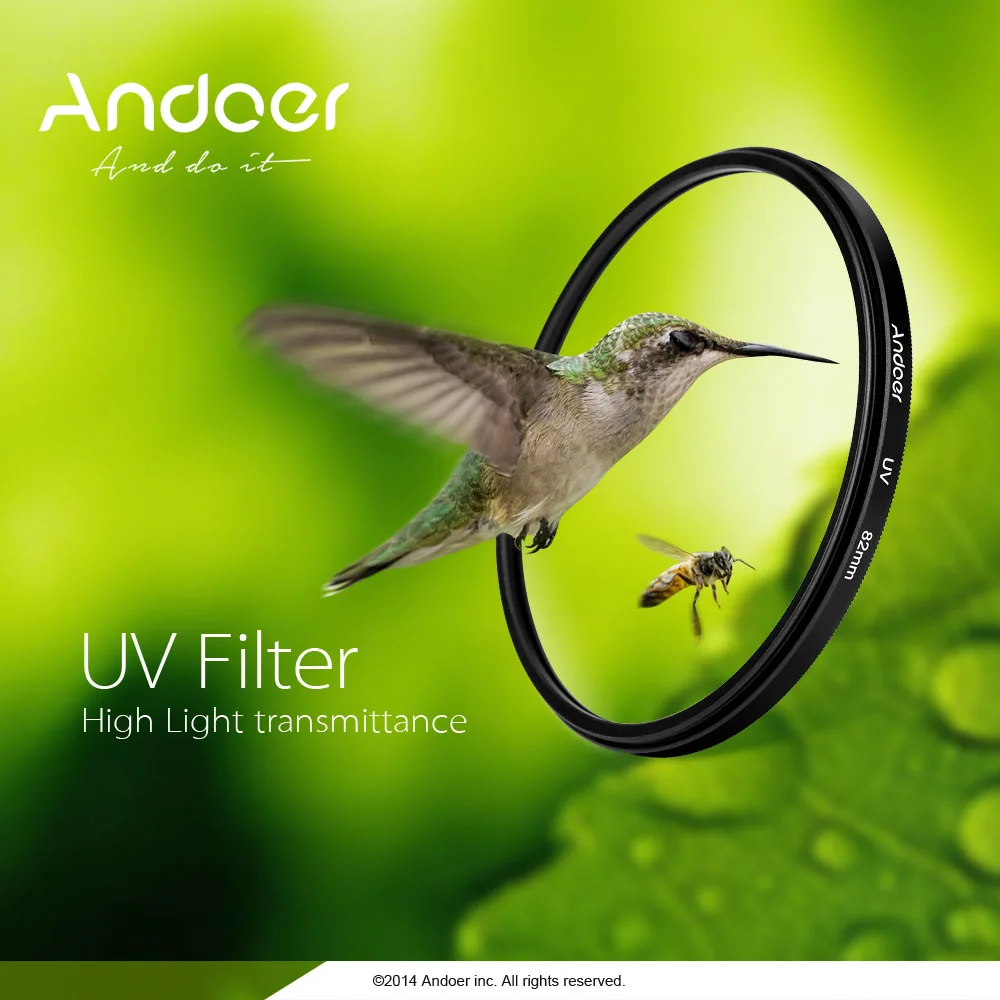 Andoer DSLR камера 49 мм УФ ультрафиолетовый фильтр для Canon Nikon объектив