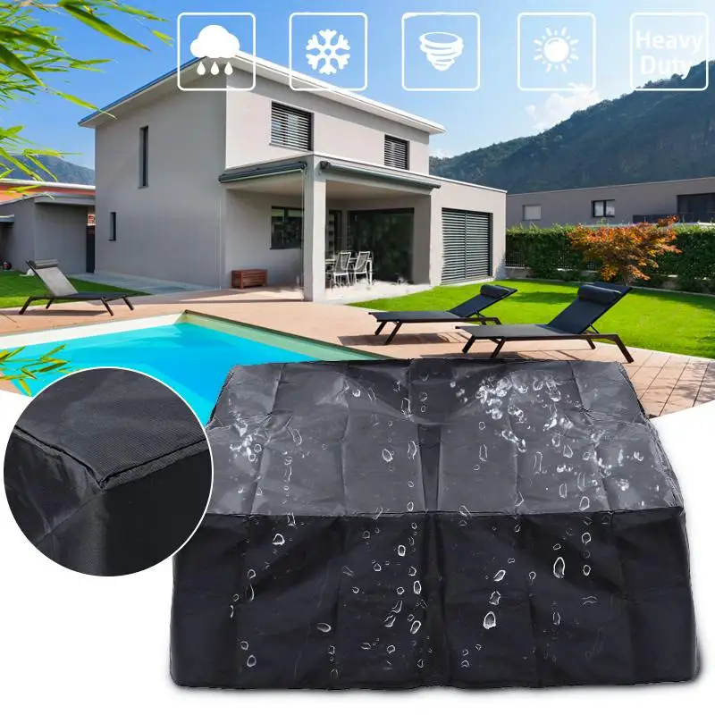 

Black Waterproof Cover Fire Pit Canvas Square BBQ Grill Dustproof Rainproof Furniture Cloth Moistureproof Protector 86x86x26cm